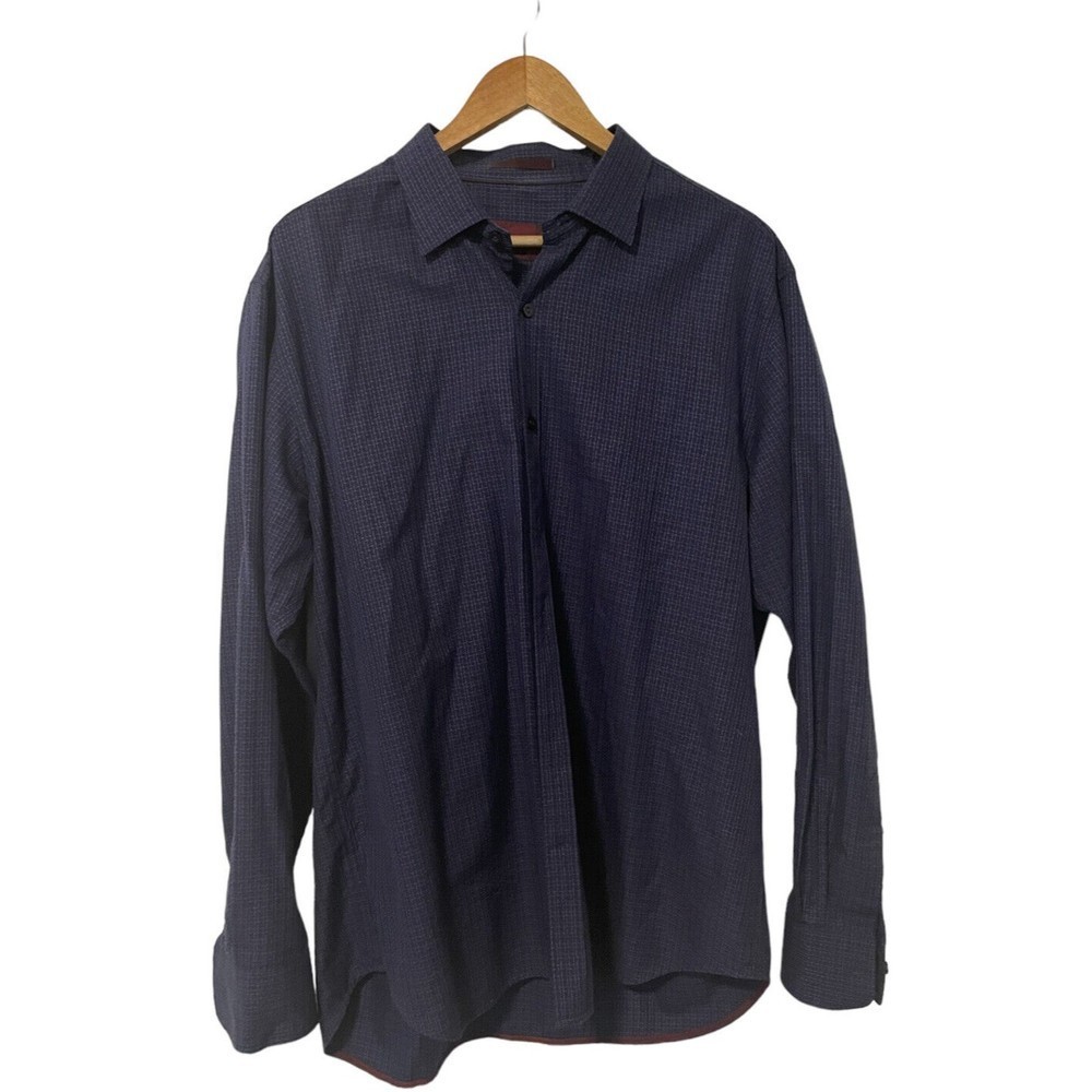 Tommy Bahama mens button up navy blue L shirt